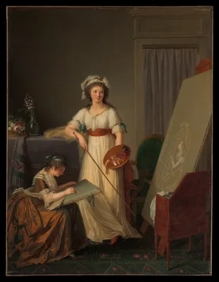 The Interior of an Atelier of a Woman Painter — Marie-Victoire Lemoine