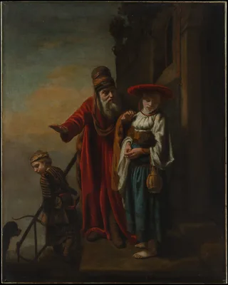 Abraham Dismissing Hagar and Ishmael — Nicolaes Maes