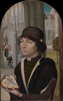 Young Man Holding a Book — Master of the View of Saint Gudula