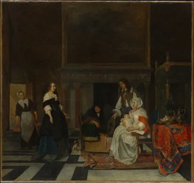 The Visit to the Nursery — Gabriel Metsu