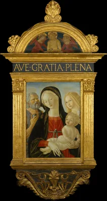 Madonna and Child with Saints Jerome and Mary Magdalen — Neroccio di Bartolomeo de' Landi