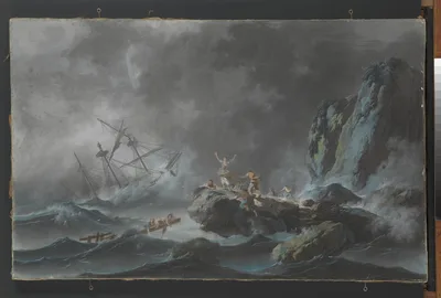 A Shipwreck in a Storm — Jean-Baptiste Pillement