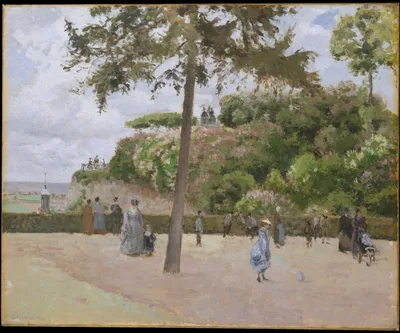 The Public Garden at Pontoise — Camille Pissarro