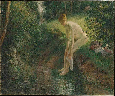 Bather in the Woods — Camille Pissarro