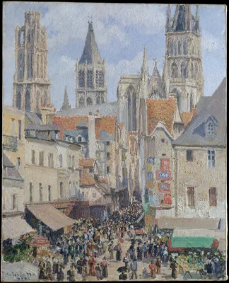 Rue de l'Epicerie, Rouen (Effect of Sunlight) — Camille Pissarro