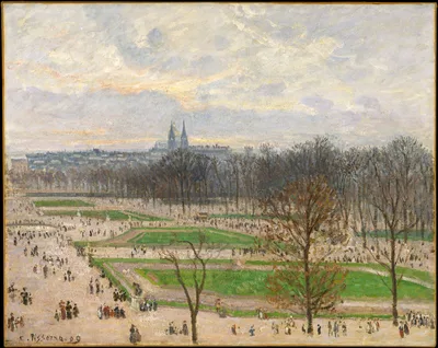 The Garden of the Tuileries on a Winter Afternoon — Camille Pissarro