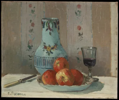 Still Life with Apples and Pitcher — Camille Pissarro