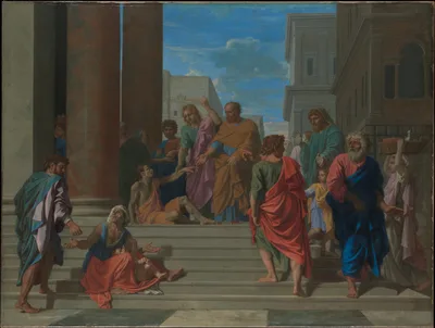 Saints Peter and John Healing the Lame Man — Niccolo Pussino