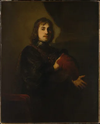 Portrait of a Man with a Breastplate and Plumed Hat — Rembrandt
