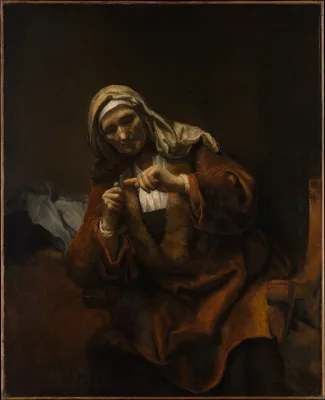 Old Woman Cutting Her Nails — Rembrandt