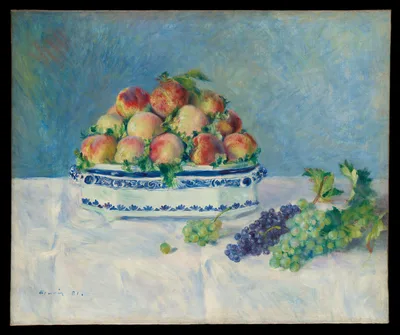 Still Life with Peaches and Grapes — Pierre-Auguste Renoir