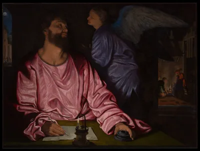 Saint Matthew and the Angel — Giovanni Girolamo Savoldo