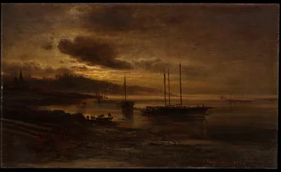 Night Scene on the Volga — Alexei Savrasov