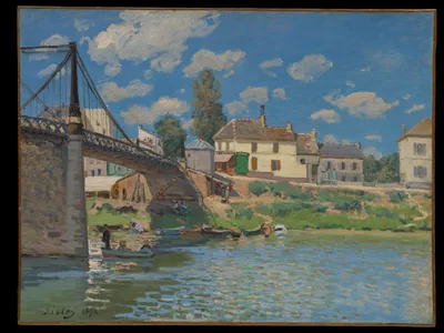The Bridge at Villeneuve-la-Garenne — Alfred Sisley