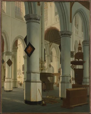 Interior of the Oude Kerk, Delft — Hendrick Cornelisz. van Vliet