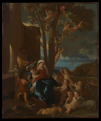 The Holy Family with Saint John the Baptist — Niccolo Pussino