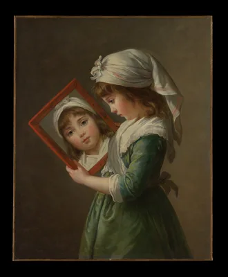 Julie Le Brun (1780–1819) Looking in a Mirror — Élisabeth Louise Vigée Le Brun