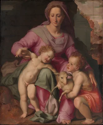 Madonna and Child with the Infant Saint John the Baptist — Santi di Tito