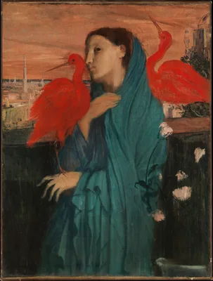 Young Woman with Ibis — Edgar Degas