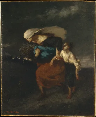 Retreat from the Storm — Jean-François Millet