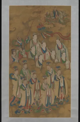 明景泰   佚名   北斗中斗本命星君圖   軸 · Star deities of the northern and central dippers — Unidentified artist