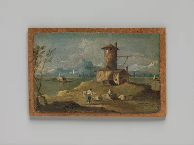 Capriccio with an Island, a Tower, and Houses — Francesco Guardi