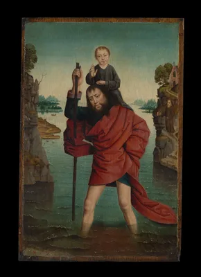 Saint Christopher and the Infant Christ — Dieric Bouts