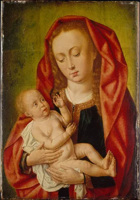 Virgin and Child with a Dragonfly — Master of Saint Giles