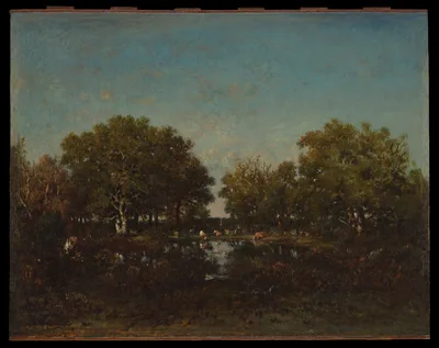 The Pool (Memory of the Forest of Chambord) — Théodore Rousseau