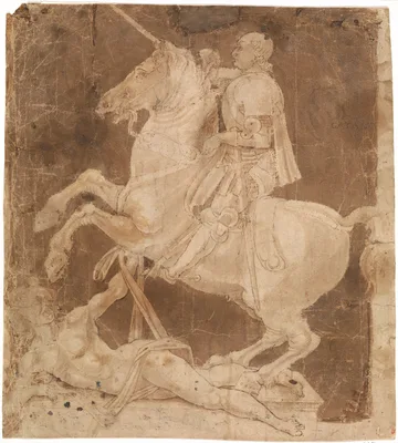 Study for the Equestrian Monument to Francesco Sforza — Antonio del Pollaiuolo