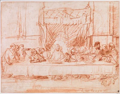 The Last Supper, after Leonardo da Vinci — Rembrandt