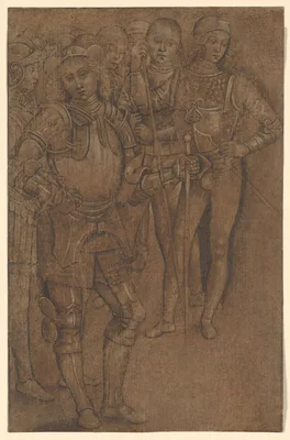 Group of Warriors Standing — Pietro Perugino