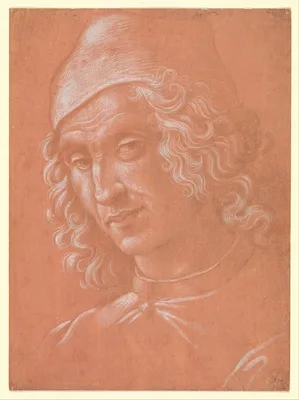 Head of a Man Wearing a Cap — Domenico Ghirlandaio