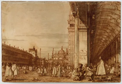 Piazza San Marco from the Southwest Corner, with the Procuratie Nuove on the Right — Canaletto