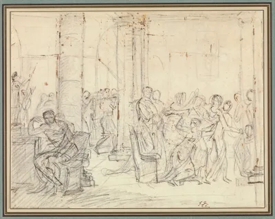 Study for The Lictors Bringing Brutus the Bodies of his Sons — Jacques-Louis David