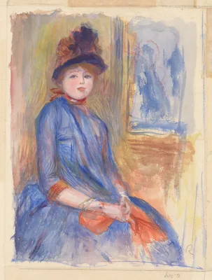 Young Girl in a Blue Dress — Pierre-Auguste Renoir