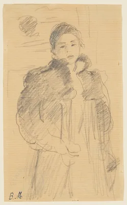 Study for "Young Girl in a Green Coat" — Berthe Morisot