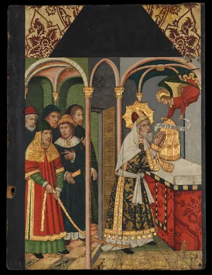 Panel with the Angel Appearing to Zacharias (from a Retable depicting Saint John the Baptist and scenes from his life) — Domingo Ram