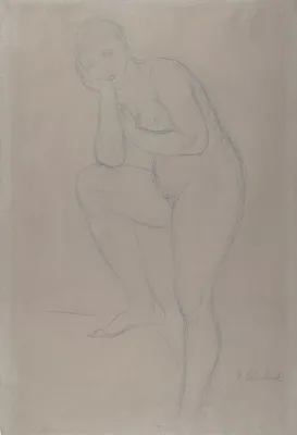 Standing Nude model, Facing Left — Wilhelm Lehmbruck
