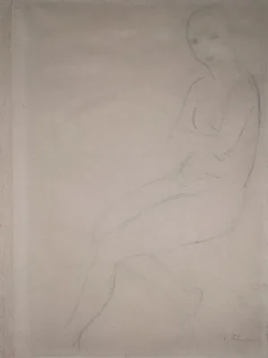 Seated Nude Model, Facing Left — Wilhelm Lehmbruck