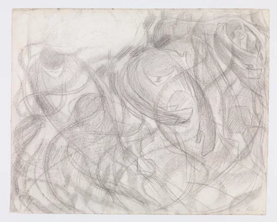 States of Mind: The Farewells (recto); Study for Female Figure (Ines) (verso) — Umberto Boccioni