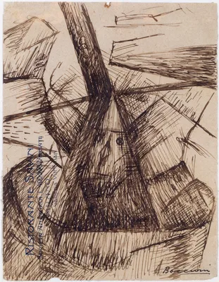 Study for "Fusion of a Head and a Window" — Umberto Boccioni