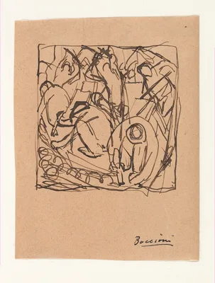 Composition Study for "The Street Pavers" — Umberto Boccioni