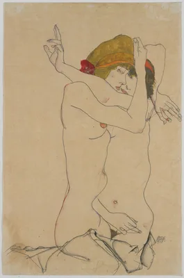 Two Women Embracing — Egon Schiele