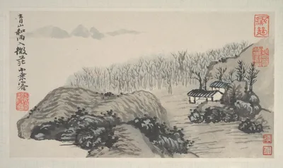 清  石濤(朱若極)  四季山水圖  冊 · Landscapes of the Four Seasons — Shitao