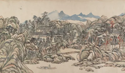 清    王原祁    輞川圖    卷 · Wangchuan Villa — Wang Yuanqi