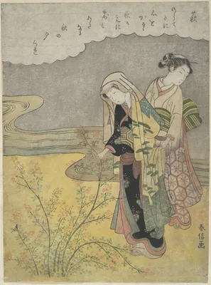 萩 · The Bush Clover (Hagi) — Suzuki Harunobu