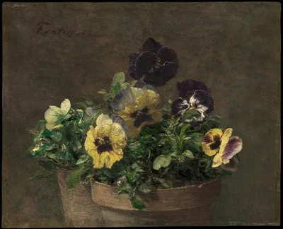 Potted Pansies — Henri Fantin-Latour
