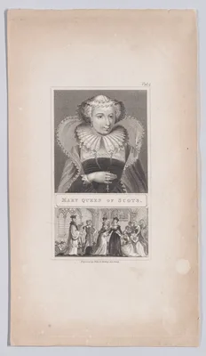 Mary, Queen of Scots, with a small scene of the queen on the scaffold, being prepared by her ladies for execution — Mary, Queen of Scots · James Joshua Neele · Samuel Stockley