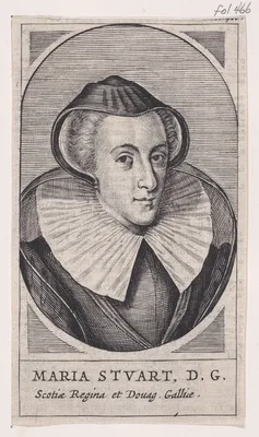 Mary, Queen of Scots (from "Famiani Stradae Romani E Societate Jesu De Bello Belgico Decas Secunda," folio 466) — Mary, Queen of Scots · Famiano Strada · Sumptibus Hermanni Scheus